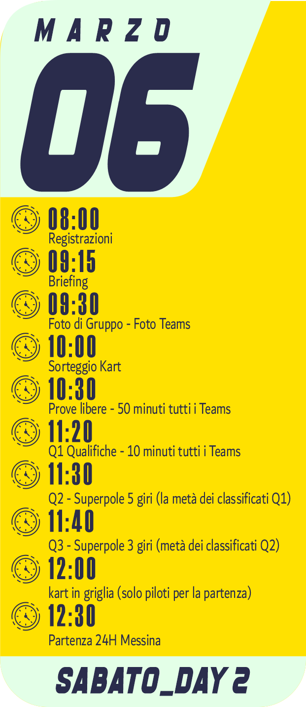 2 giorno programma 24 ore messina